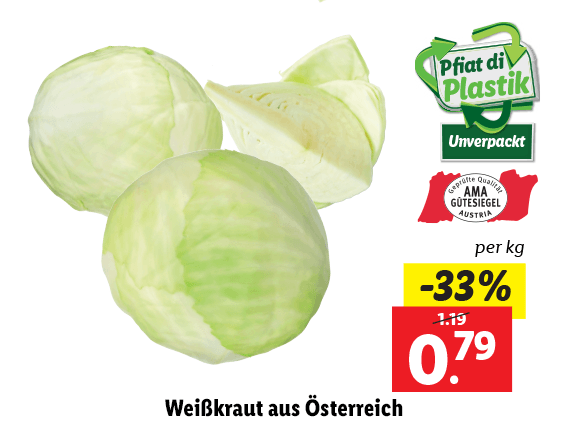 Weißkraut aus Österreich 