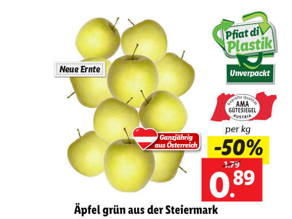 Äpfel grün aus der Steiermark 