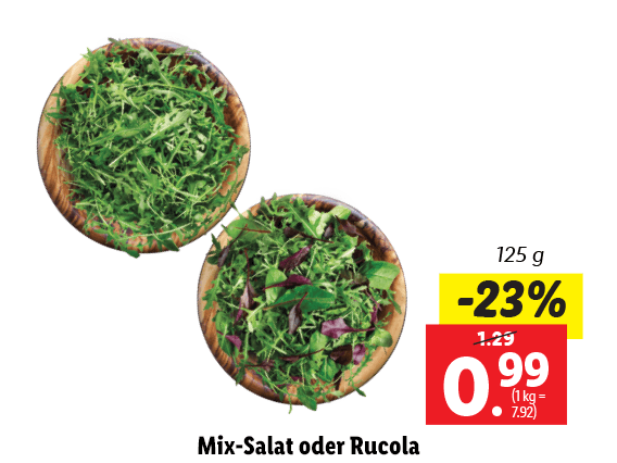 Mix-Salat oder Rucola 