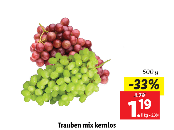 Trauben mix kernlos 