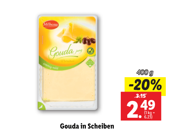 Gouda in Scheiben 