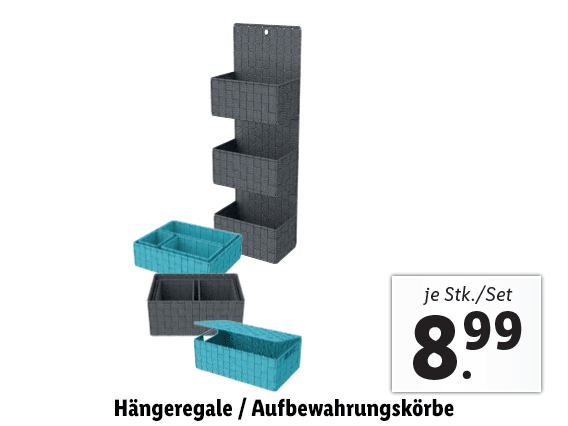  Hängeregale/ Aufbewahrungskörbe