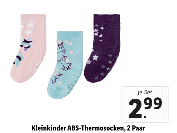 Kleinkinder ABS-Thermosocken, 2 Paar