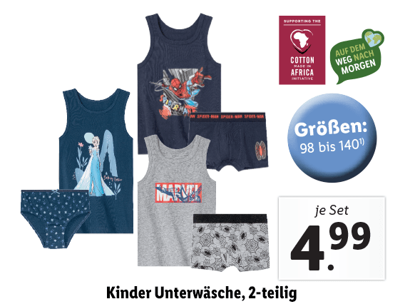 Kinder Unterwäsche, 2-teilig