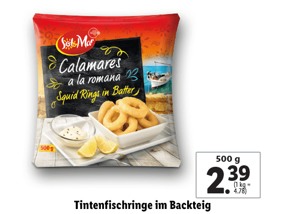 Tinten­­­­­­fisch­ringe im Backteig 