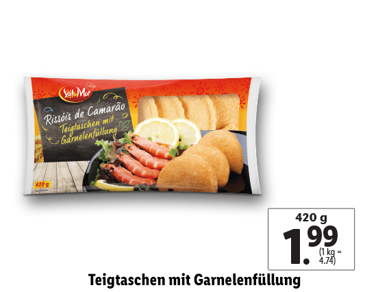 Teigtaschen mit Garnelenfüllung 