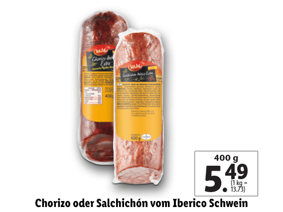 Chorizo oder Salchichón vom Iberico Schwein 