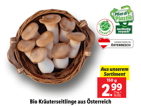 Bio Kräuterseitlinge aus Österreich 