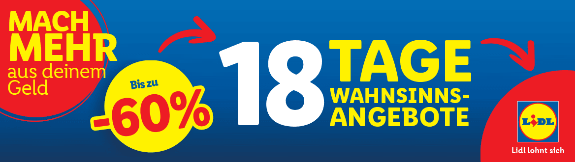 18 tage Wahnsinns-Angebote