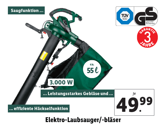 Elektro-Laubsauger/-bläser 