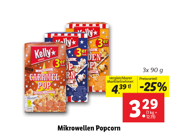 Kelly‘s Mikrowellen Popcorn  