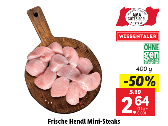 Frische Hendl Mini-Steaks 