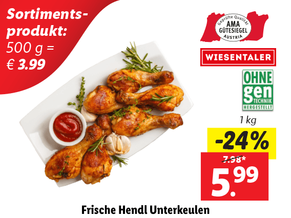 Frische Hendl Unterkeulen 