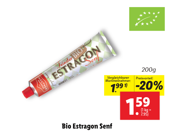 Mautner Markhof Bio Estragon Senf 