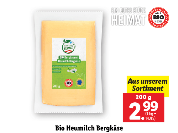 Bio Heumilch Bergkäse 