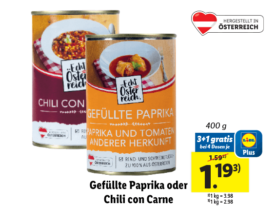 Gefüllte Paprika oder Chili con Carne 
