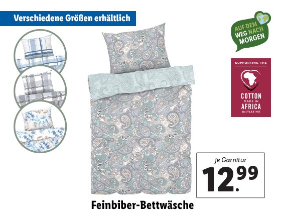 Feinbiber-Bettwäsche, Normalgröße 