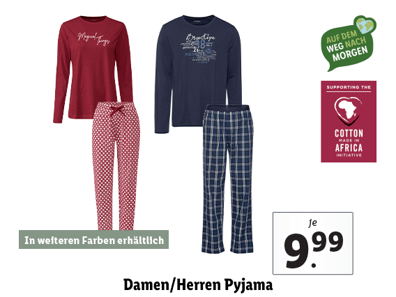 Damen/​Herren Pyjama