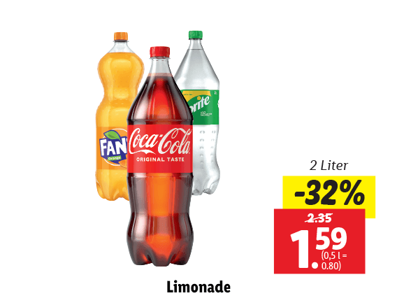 Cola/Fanta/Sprite Limonade 