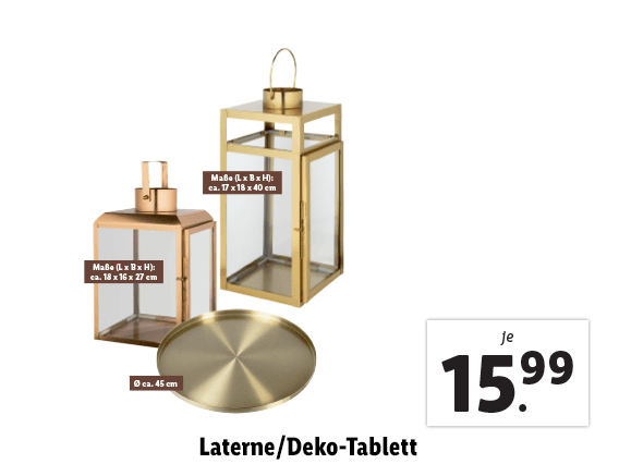 Laterne/​Deko-Tablett 