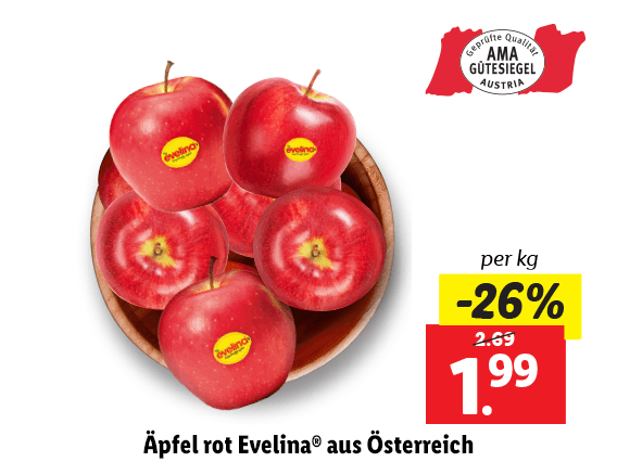  Äpfel rot Evelina® aus Österreich -26% 
