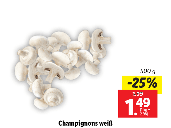 Champignons weiß 