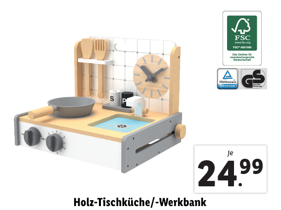 Holz-Tischküche/​-Werkbank 