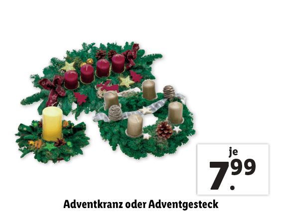 Adventkranz oder Adventgesteck 