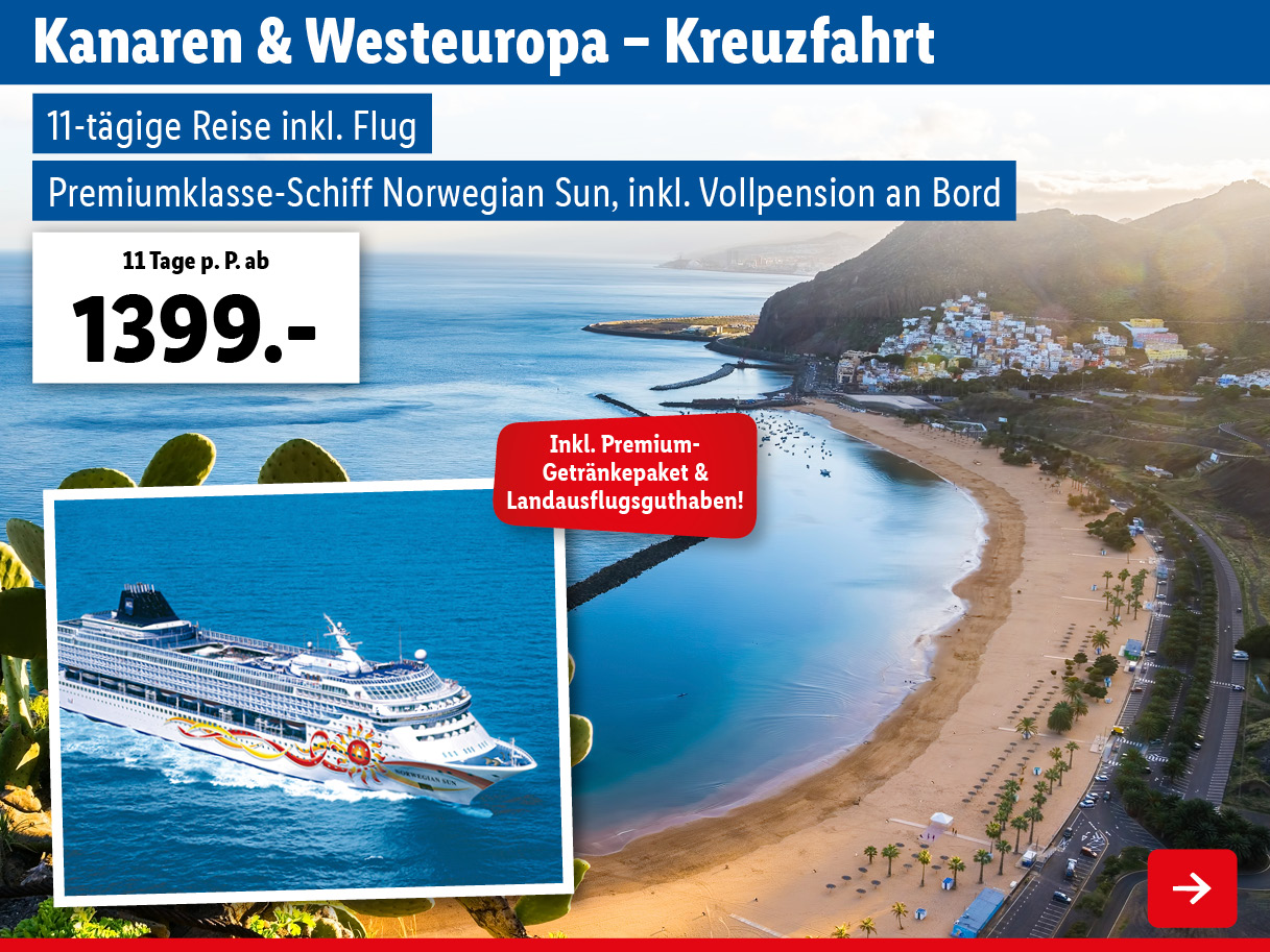 Kanaren & Westeuropa – Kreuzfahrt