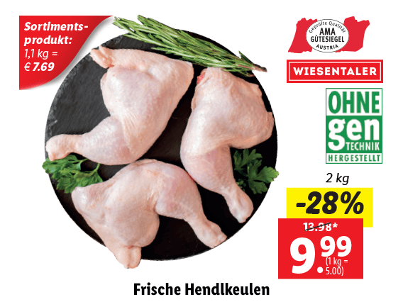 Frische Hendlkeulen 