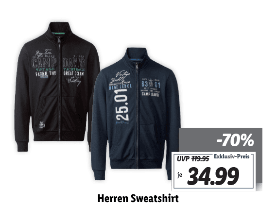 Camp David Herren Sweatjacke