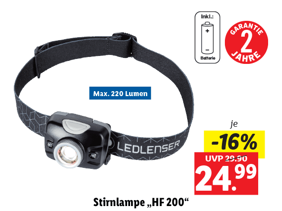 Ledlenser Stirnlampe „HF 200“