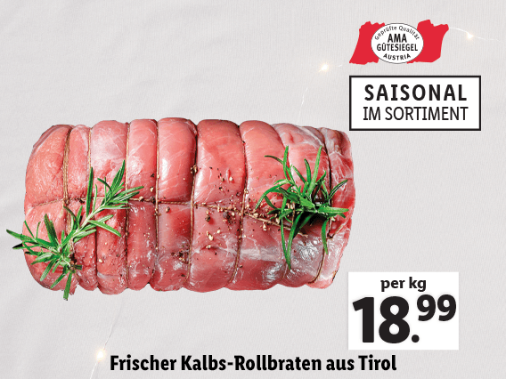 Frischer Kalbsrollbraten