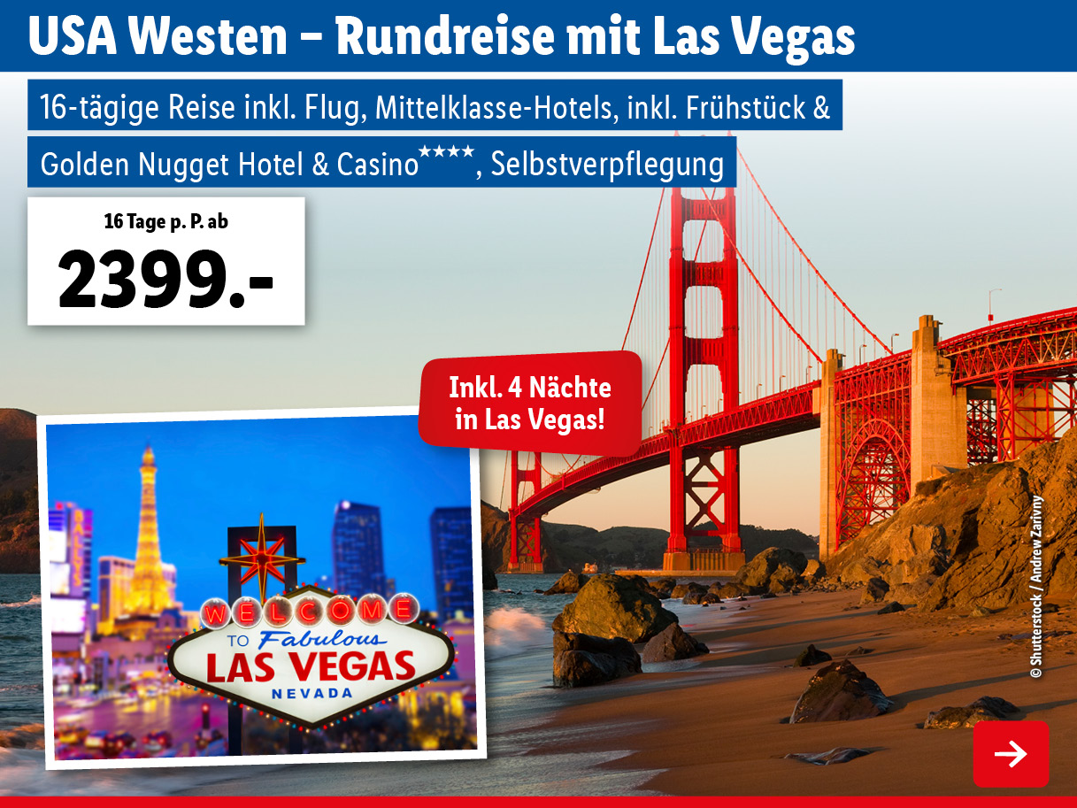 USA Westen – Rundreise mit Las Vegas