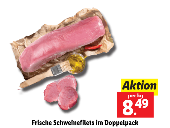 Frische Schweinefilets im Doppelpack 