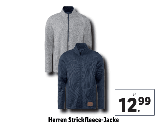 Herren Strickfleece-Jacke