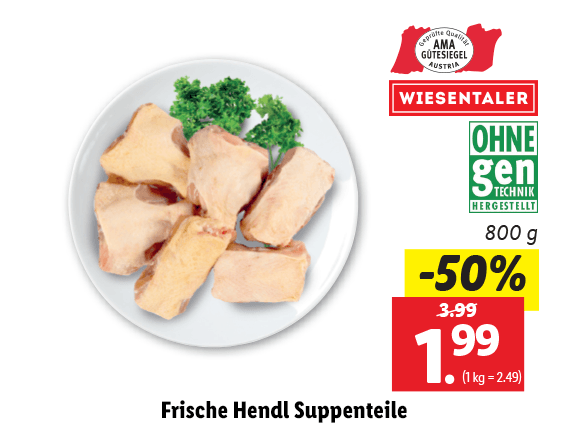 Frische Hendl Suppenteile 