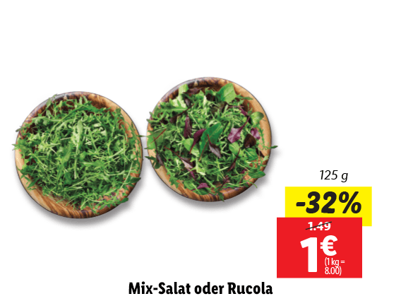 Mix-Salat oder Rucola 