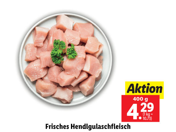 Frisches Hendlgulaschfleisch 