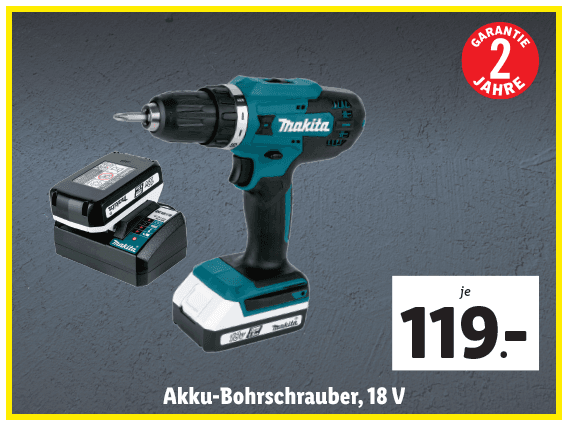 Makita® Akku-Bohrschrauber, 18 V 