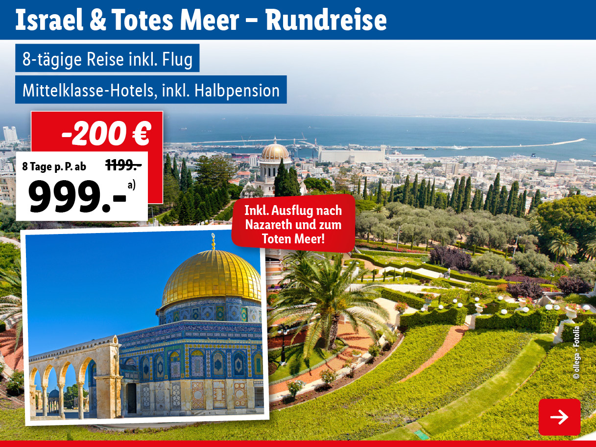 Israel & Totes Meer - Rundreise