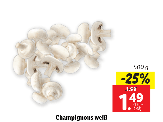 Champignons weiß 