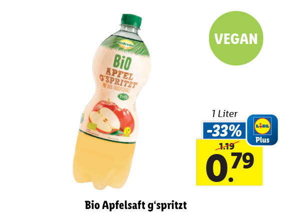  Bio Apfelsaft g‘spritzt