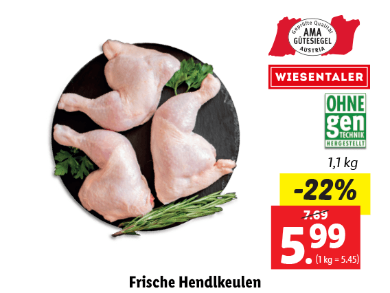 Frische Hendlkeulen 