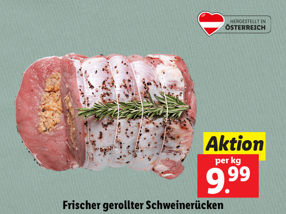 Frischer gerollter Schweinerücken 