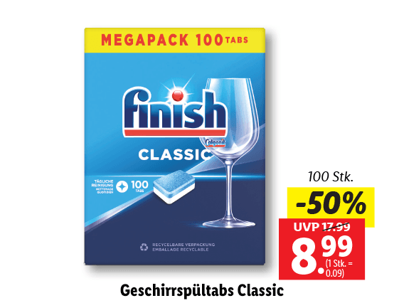 Finish Geschirrspültabs Classic 