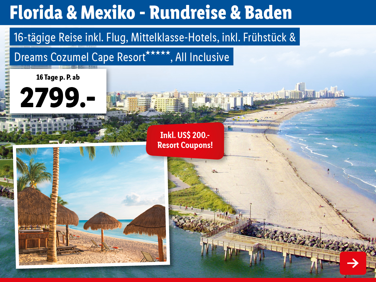 Florida & Mexiko – Rundreise & Baden