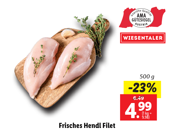 Frisches Hendl-Filet