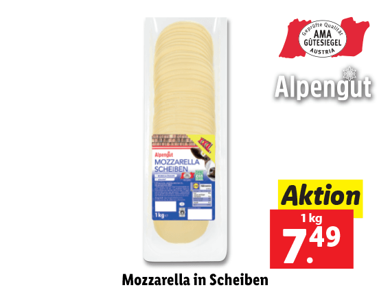 Mozzarella in Scheiben