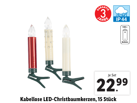 Kabellose LED-Christbaumkerzen
